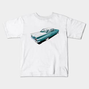 1959 Chevrolet Impala in turquoise and white Kids T-Shirt